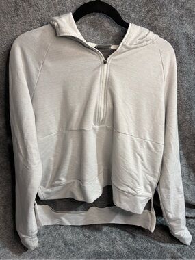 Light Gray Half-Zip Hooded Sweater New Balance